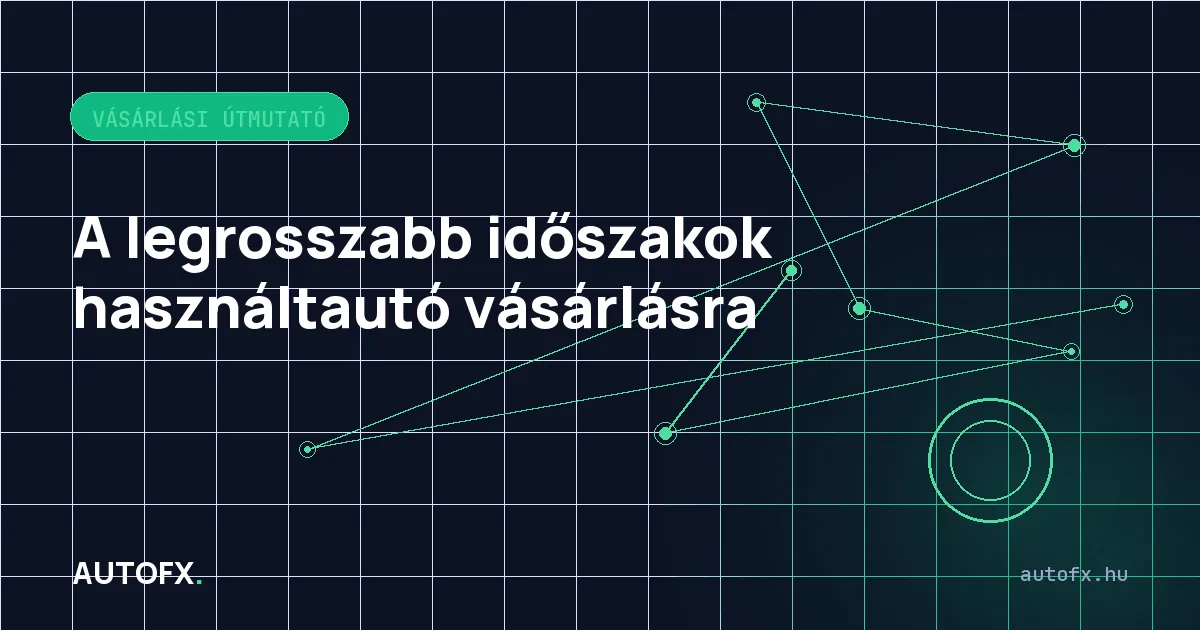 A legrosszabb időszakok használtautó vásárlásra
