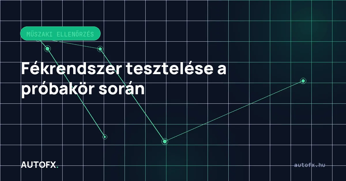 Fékrendszer tesztelése a próbakör során