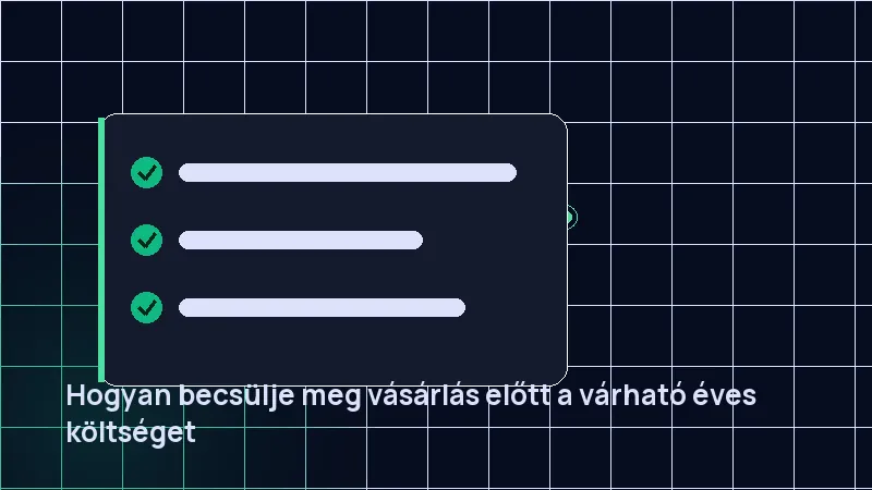 Hogyan becsülje meg vásárlás előtt a várható éves költséget