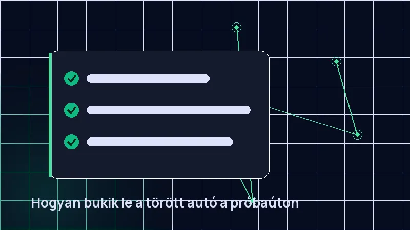 Hogyan bukik le a törött autó a próbaúton