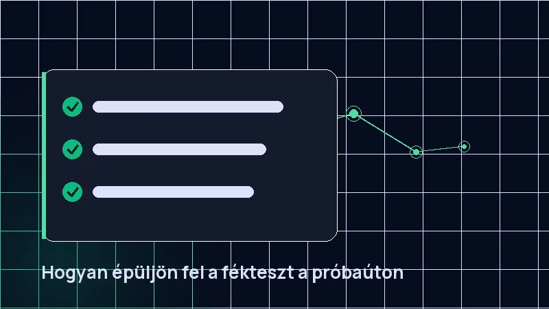 Hogyan épüljön fel a fékteszt a próbaúton