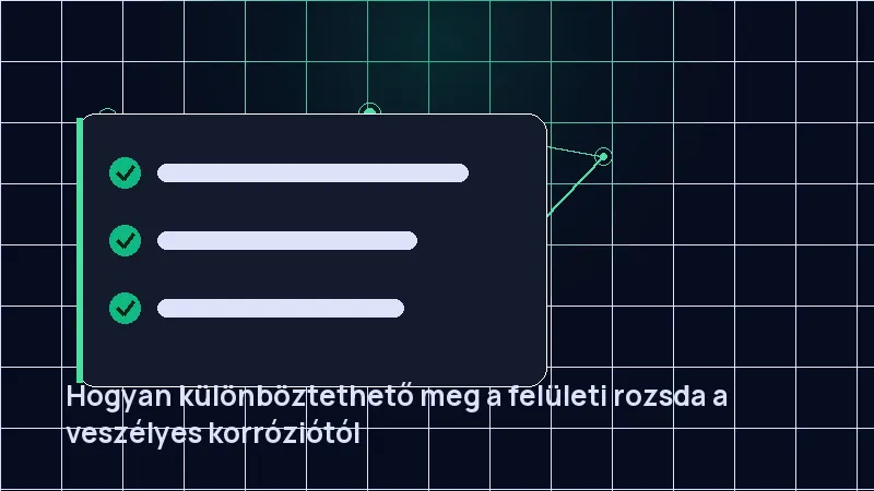 Hogyan különböztethető meg a felületi rozsda a veszélyes korróziótól