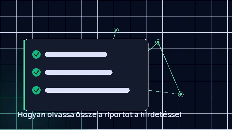 Hogyan olvassa össze a riportot a hirdetéssel