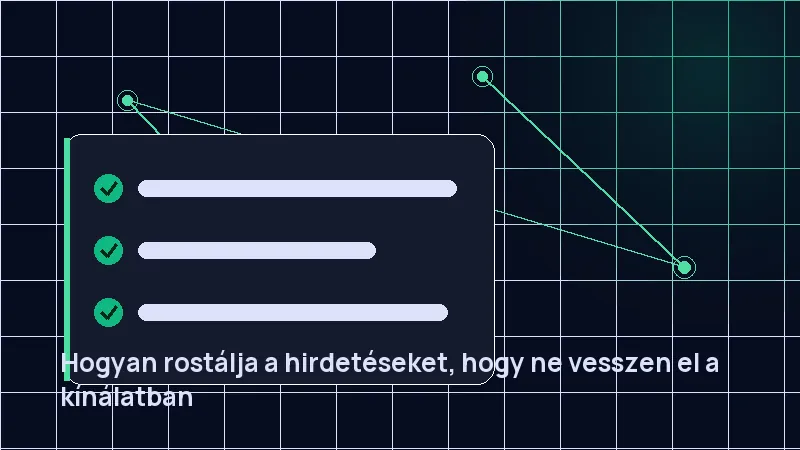 Hogyan rostálja a hirdetéseket, hogy ne vesszen el a kínálatban