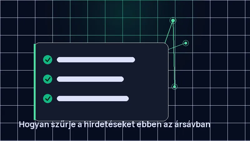 Hogyan szűrje a hirdetéseket ebben az ársávban