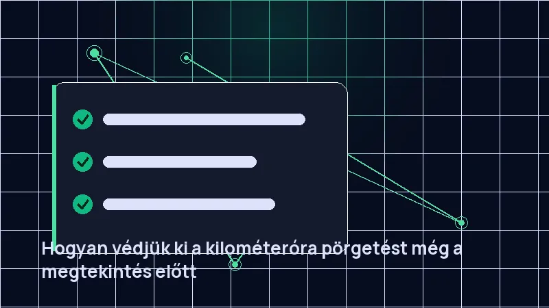 Hogyan védjük ki a kilométeróra pörgetést még a megtekintés előtt