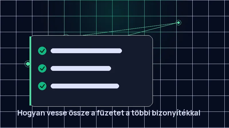 Hogyan vesse össze a füzetet a többi bizonyítékkal