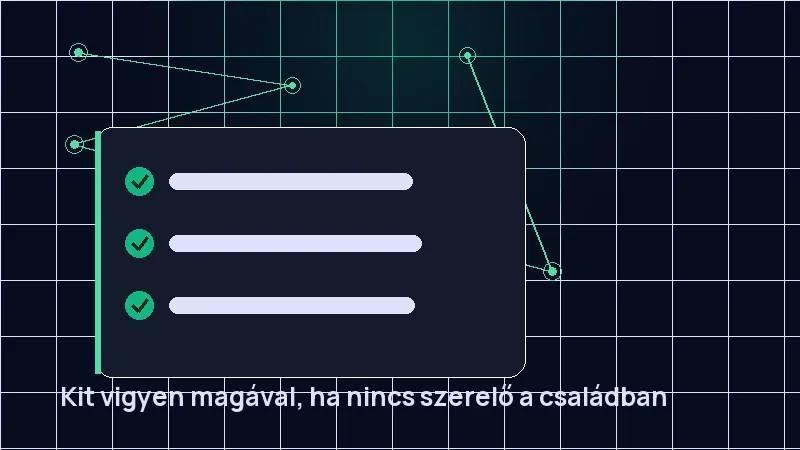 Kit vigyen magával, ha nincs szerelő a családban