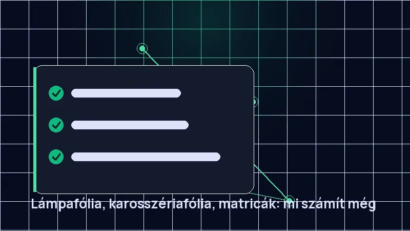 Lámpafólia, karosszériafólia, matricák: mi számít még
