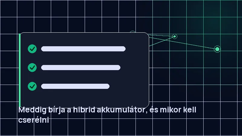 Meddig bírja a hibrid akkumulátor, és mikor kell cserélni
