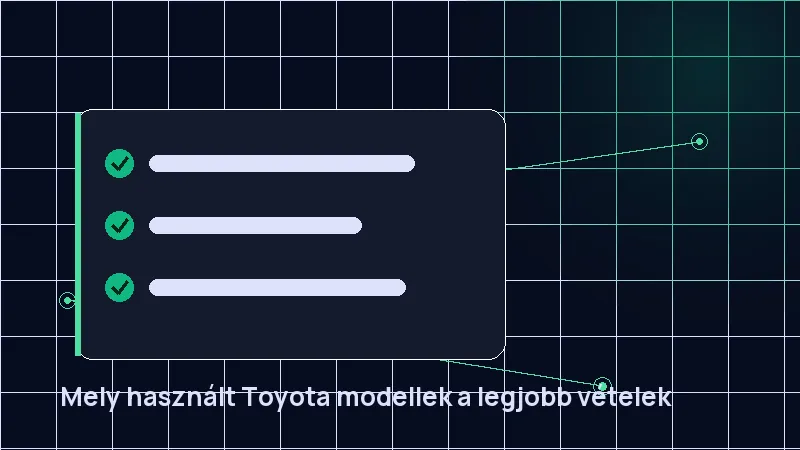 Mely használt Toyota modellek a legjobb vételek