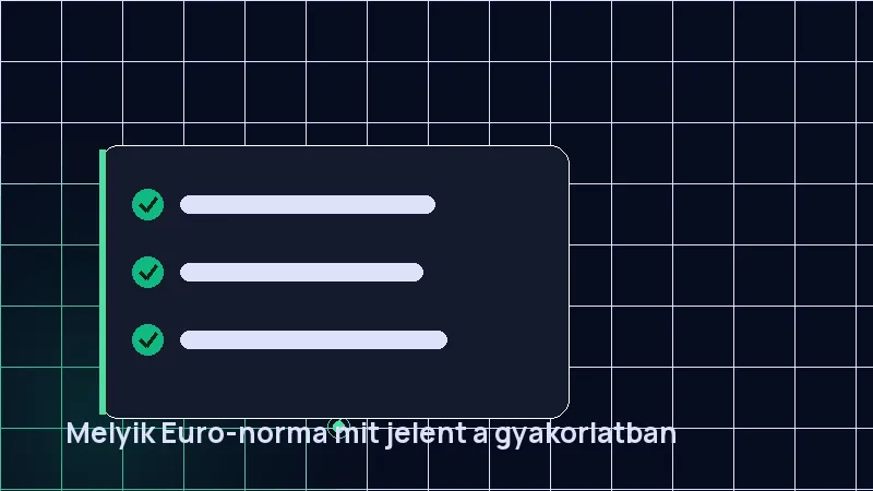 Melyik Euro-norma mit jelent a gyakorlatban