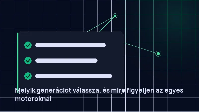 Melyik generációt válassza, és mire figyeljen az egyes motoroknál