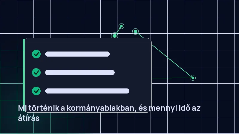 Mi történik a kormányablakban, és mennyi idő az átírás