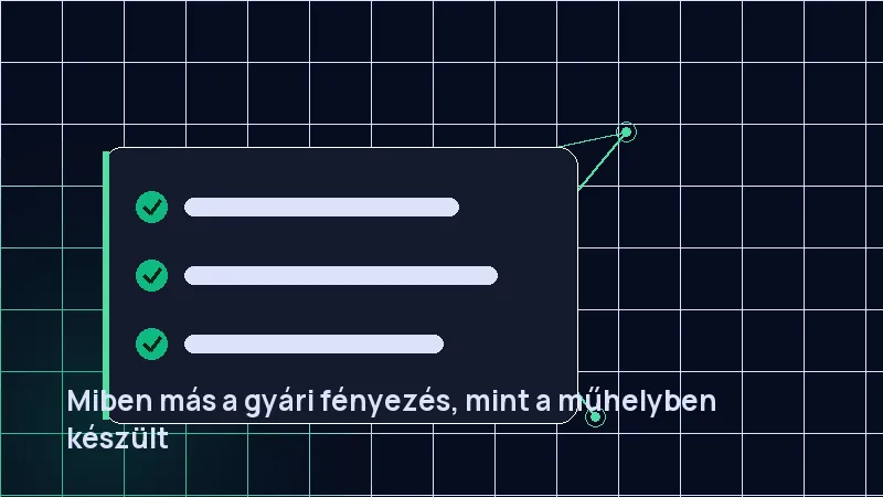 Miben más a gyári fényezés, mint a műhelyben készült