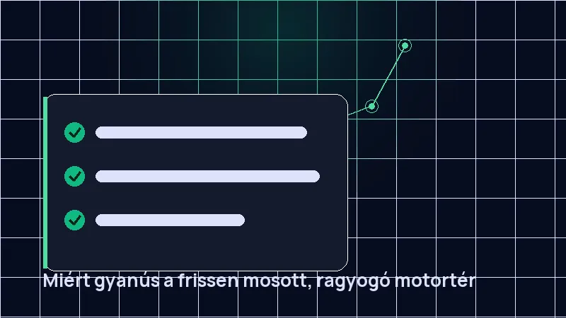 Miért gyanús a frissen mosott, ragyogó motortér