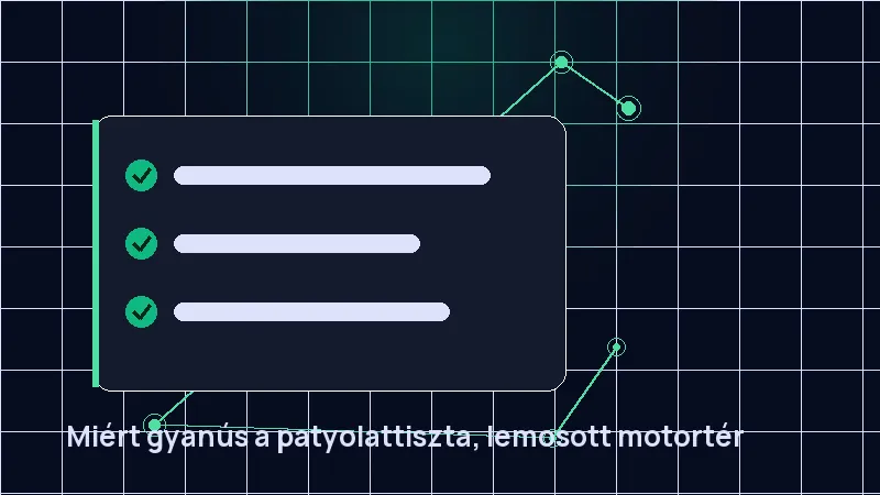 Miért gyanús a patyolattiszta, lemosott motortér