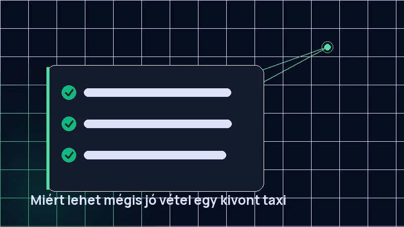 Miért lehet mégis jó vétel egy kivont taxi