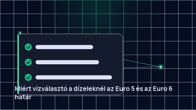 Miért vízválasztó a dízeleknél az Euro 5 és az Euro 6 határ