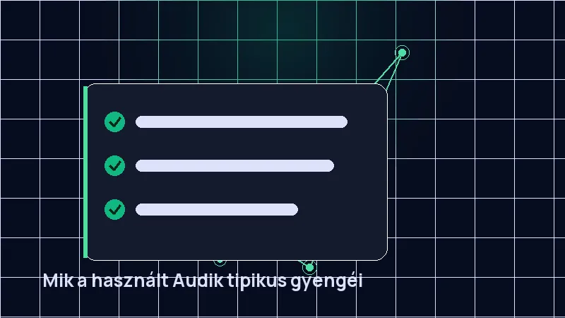Mik a használt Audik tipikus gyengéi