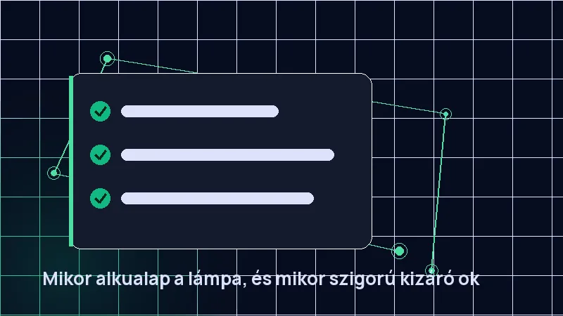 Mikor alkualap a lámpa, és mikor szigorú kizáró ok