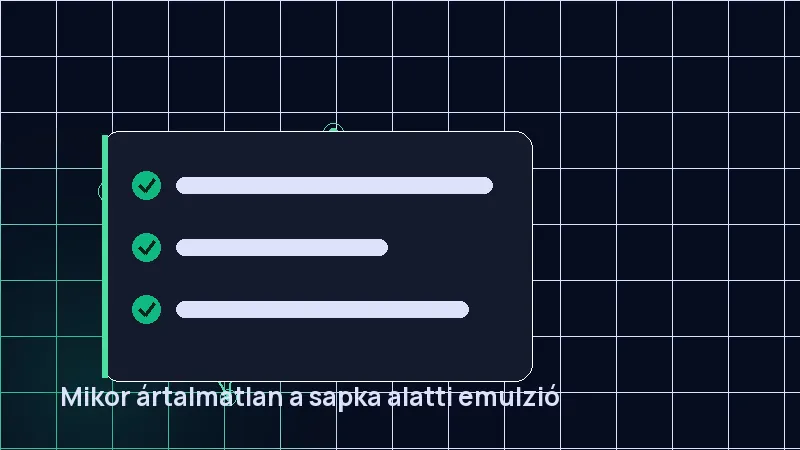 Mikor ártalmatlan a sapka alatti emulzió