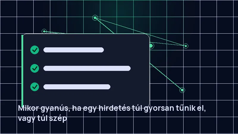 Mikor gyanús, ha egy hirdetés túl gyorsan tűnik el, vagy túl szép