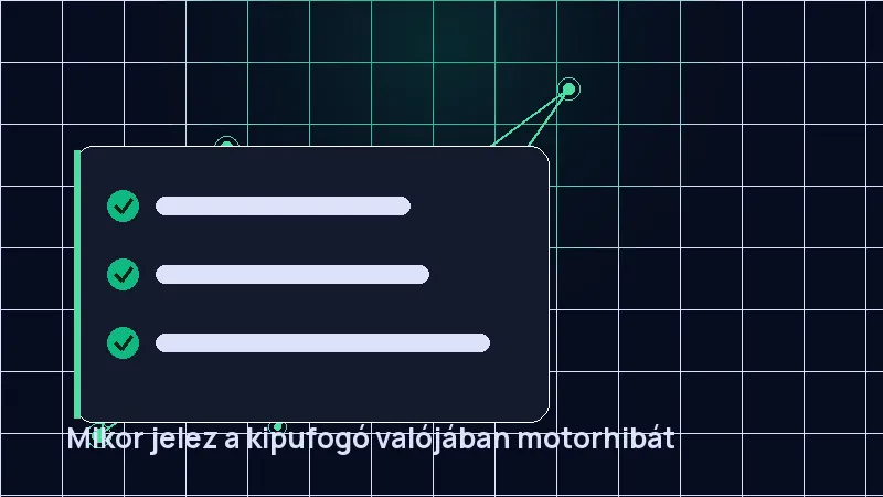 Mikor jelez a kipufogó valójában motorhibát