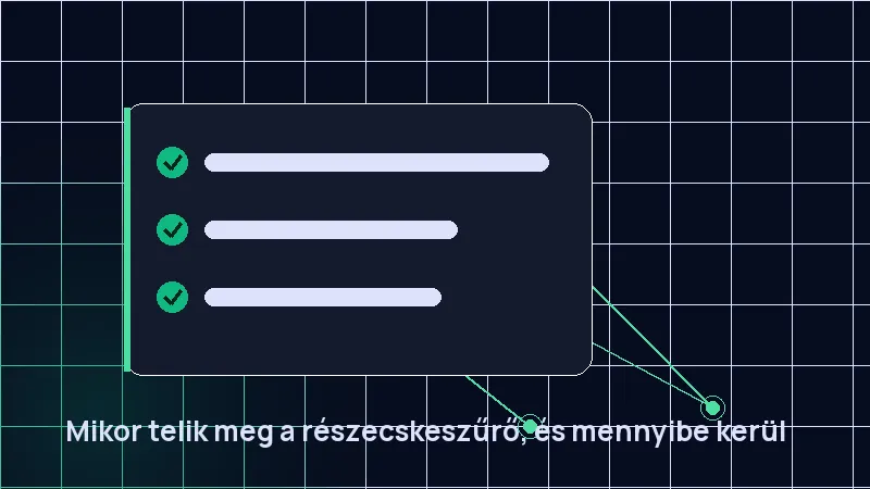 Mikor telik meg a részecskeszűrő, és mennyibe kerül
