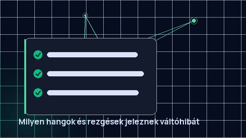 Milyen hangok és rezgések jeleznek váltóhibát
