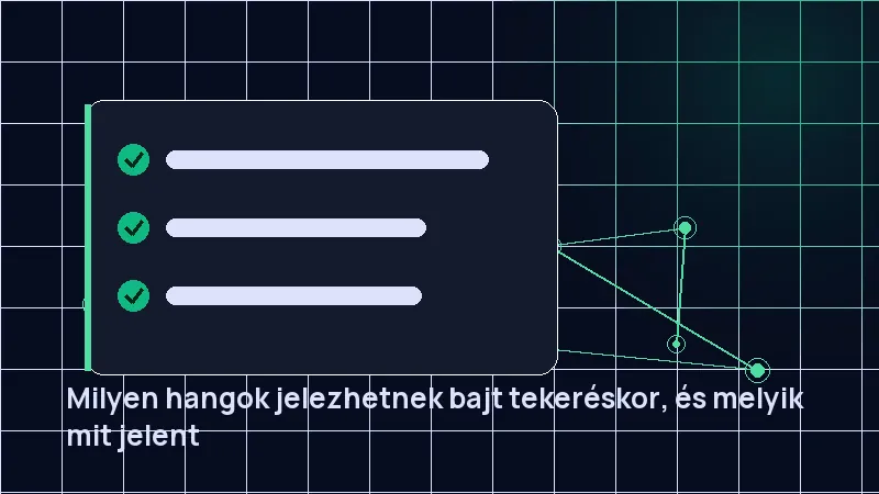 Milyen hangok jelezhetnek bajt tekeréskor, és melyik mit jelent