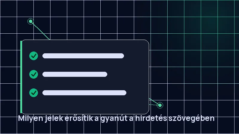 Milyen jelek erősítik a gyanút a hirdetés szövegében