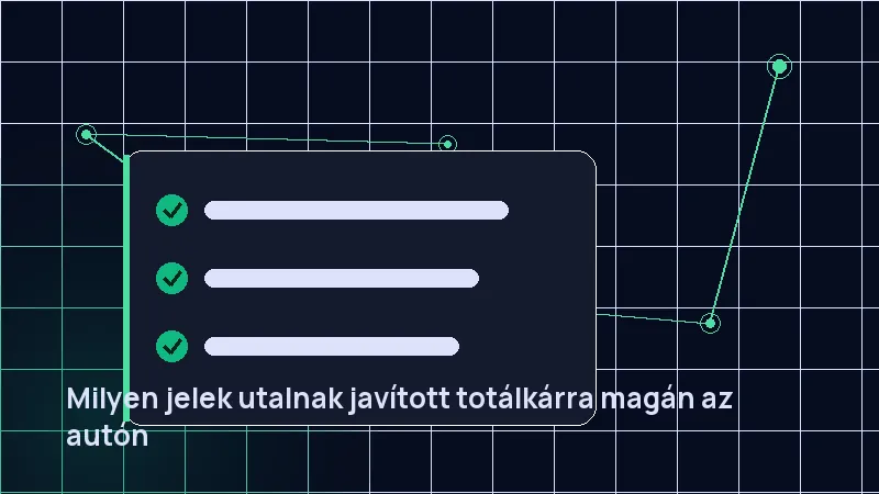 Milyen jelek utalnak javított totálkárra magán az autón