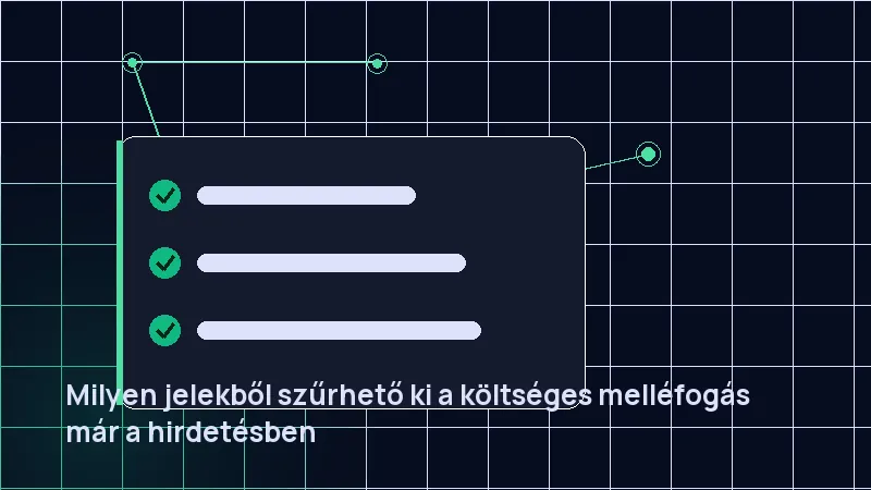 Milyen jelekből szűrhető ki a költséges melléfogás már a hirdetésben