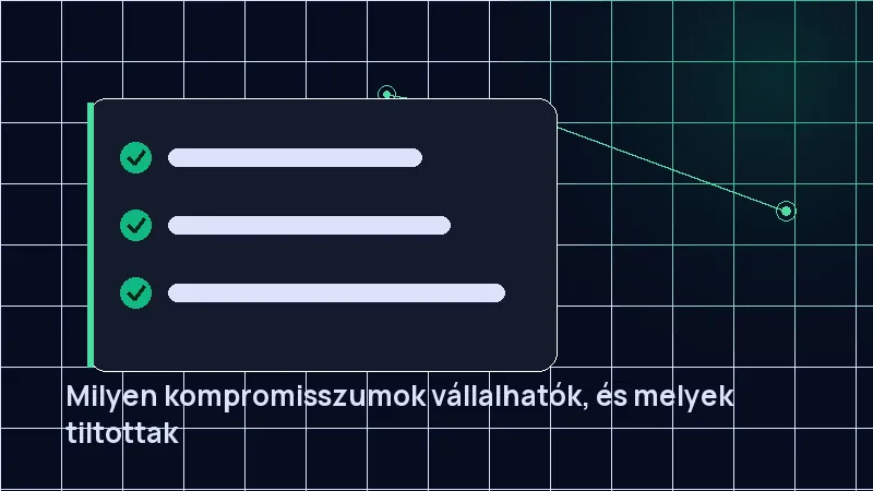 Milyen kompromisszumok vállalhatók, és melyek tiltottak