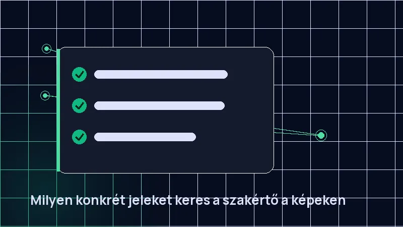 Milyen konkrét jeleket keres a szakértő a képeken