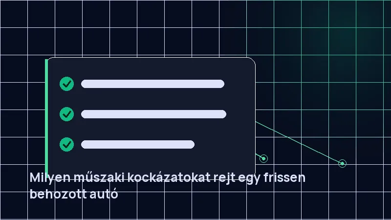 Milyen műszaki kockázatokat rejt egy frissen behozott autó