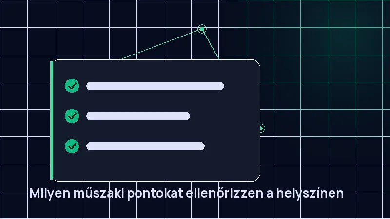 Milyen műszaki pontokat ellenőrizzen a helyszínen