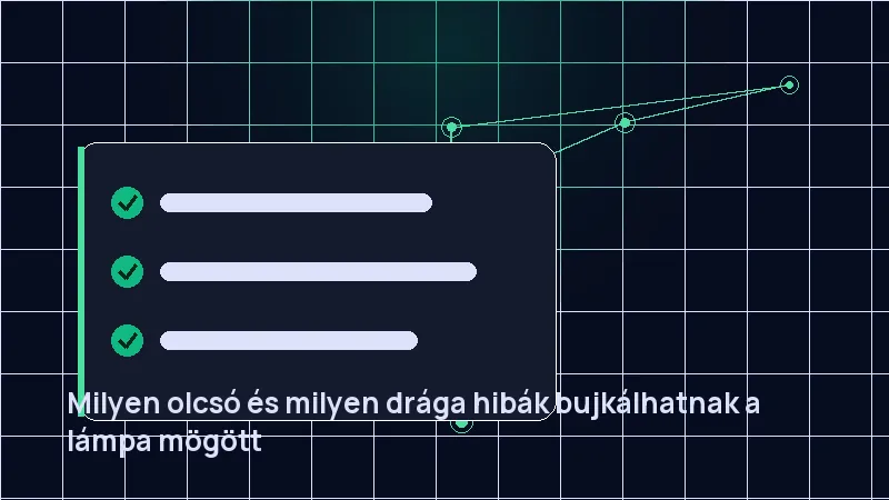 Milyen olcsó és milyen drága hibák bujkálhatnak a lámpa mögött