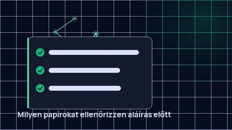 Milyen papírokat ellenőrizzen aláírás előtt