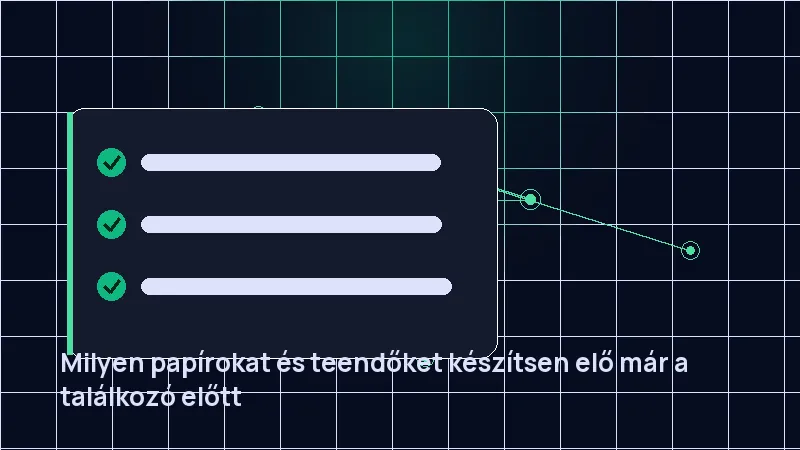 Milyen papírokat és teendőket készítsen elő már a találkozó előtt