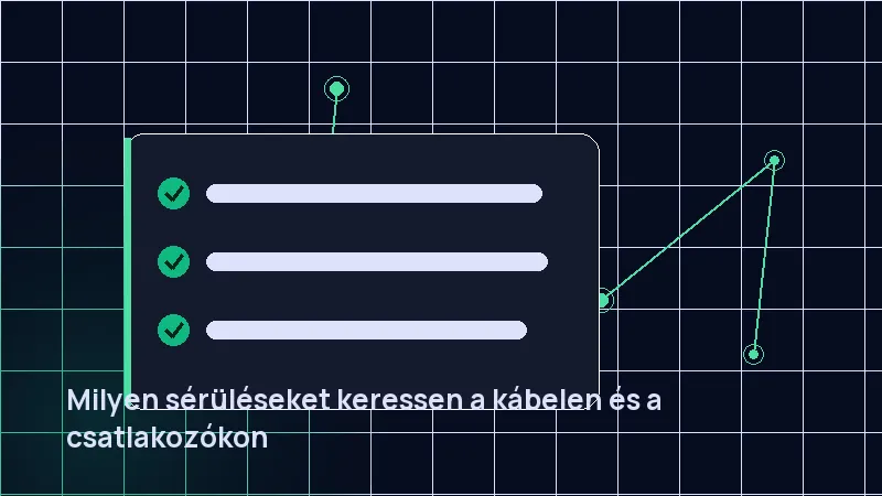 Milyen sérüléseket keressen a kábelen és a csatlakozókon