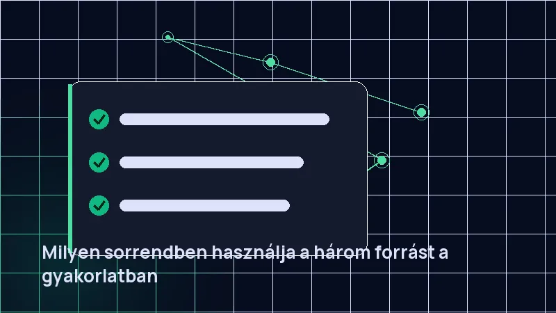 Milyen sorrendben használja a három forrást a gyakorlatban