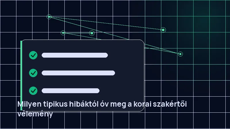 Milyen tipikus hibáktól óv meg a korai szakértői vélemény