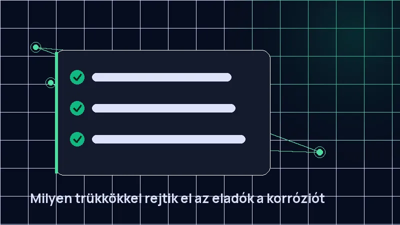 Milyen trükkökkel rejtik el az eladók a korróziót