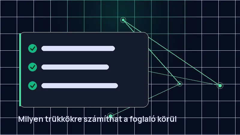Milyen trükkökre számíthat a foglaló körül