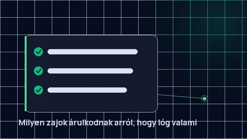 Milyen zajok árulkodnak arról, hogy lóg valami