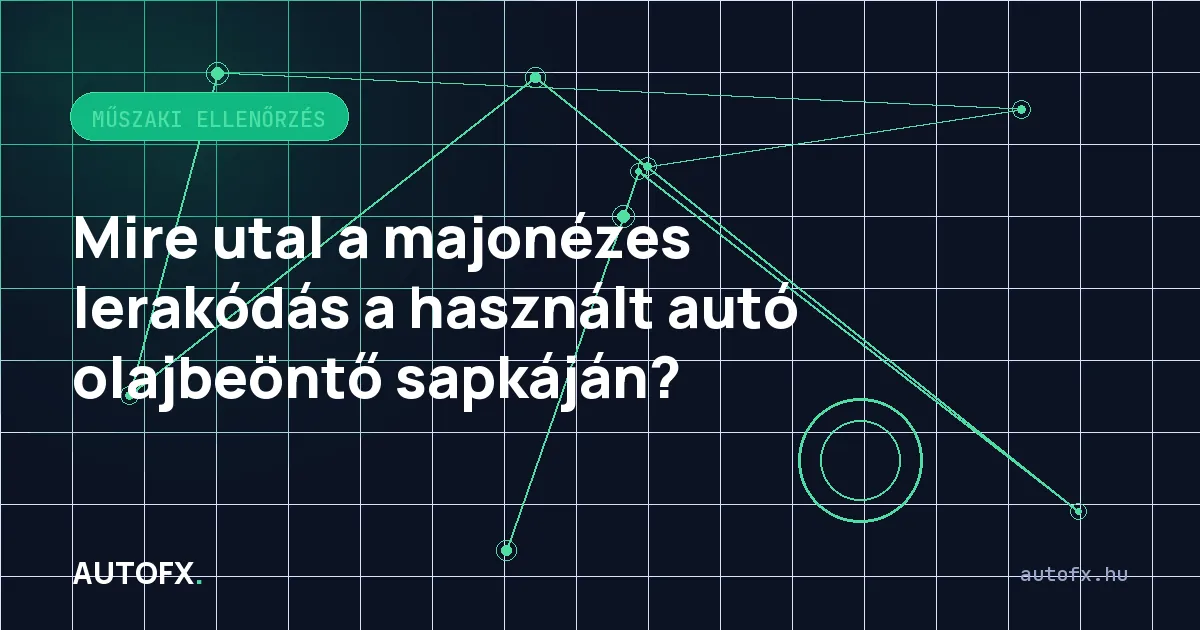 Mire utal a majonézes lerakódás a használt autó olajbeöntő sapkáján?