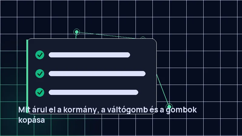 Mit árul el a kormány, a váltógomb és a gombok kopása