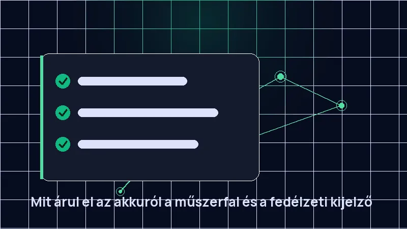 Mit árul el az akkuról a műszerfal és a fedélzeti kijelző